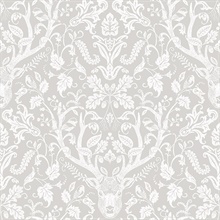 Kiwassa Taupe Antler Damask