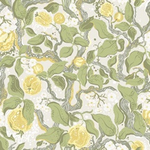 Kort Yellow Fruit and Floral Wallpaper
