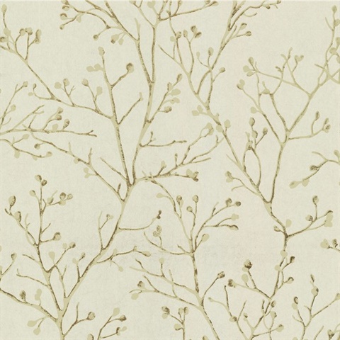 Koura Gold Budding Tree Branches Wallpaper