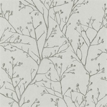 Koura Platinum Budding Tree Branches Wallpaper