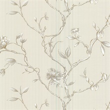 Kousa Cream Floral Trail Wallpaper