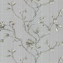 Kousa Light Grey Floral Trail Wallpaper