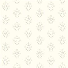 Kova Dove Floral Crest Wallpaper