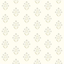 Kova Yellow Floral Crest Wallpaper