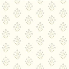 Kova Yellow Floral Crest Wallpaper