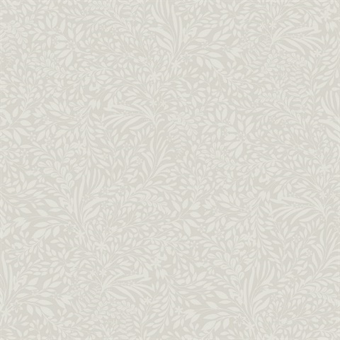 Kristina Light Grey Botanical Wallpaper