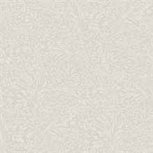 Kristina Light Grey Botanical Wallpaper