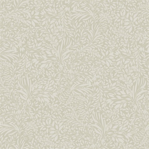 Kristina Taupe Botanical Wallpaper