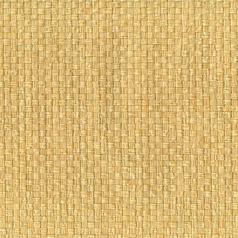 Kuan-Yin Cream Basketweave Grasscloth Wallpaper