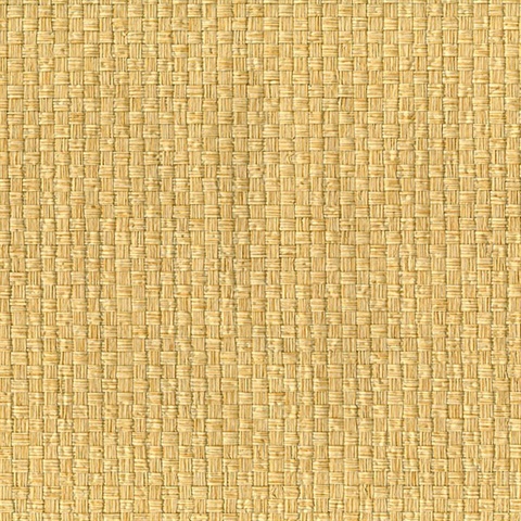 Kuan-Yin Cream Basketweave Grasscloth Wallpaper