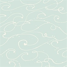 Kuroshio Aqua Ocean Wave Ink Brushtroke Wallpaper
