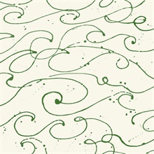 Kuroshio Green Ocean Wave Ink Brushtroke Wallpaper