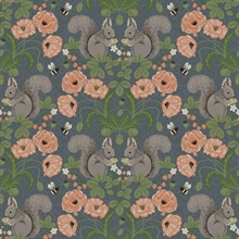 Kurre Blue Woodland Squirrel Wallpaper