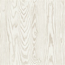 Kyoto Faux Woodgrain Texture Off-White Wallpaper