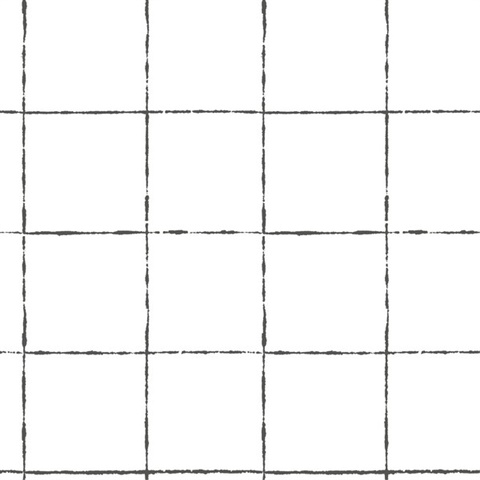 La Vitre Plaid Carbon Black Wallpaper