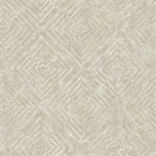 Labyrinth Platinum Geometric Wallpaper