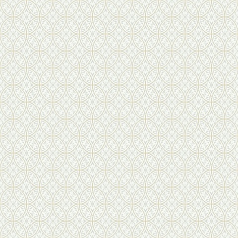 Lacey Circle Geo Wallpaper - Cream/Gray