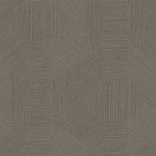 Ladon Pewter Abstract Metallic Textured Hexagons Wallpaper