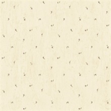 Lafayette Sand Floral Toss Wallpaper