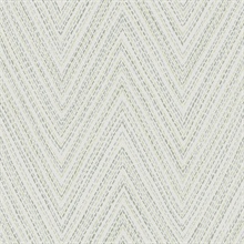 Lainey Green Stitched Chevron Wallpaper