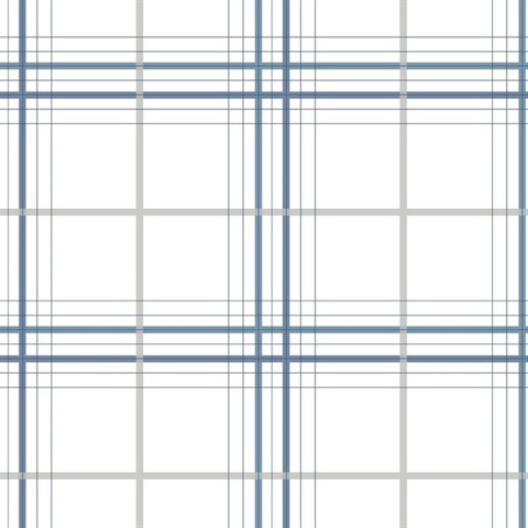 Lakeside Plaid Blue Tailored Wallpaper