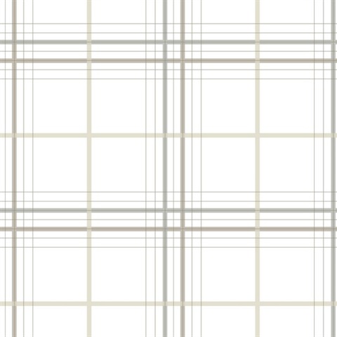 Lakeside Plaid White Tailored Wallpaper