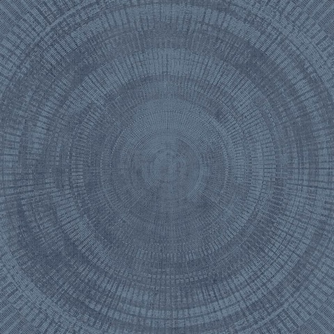 Lalit Dark Blue Medallion Wallpaper