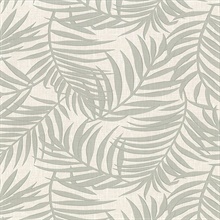 Lanai Beige Fronds Tropical Leaf Wallpaper