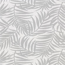 Lanai Dove Fronds Tropical Leaf Wallpaper