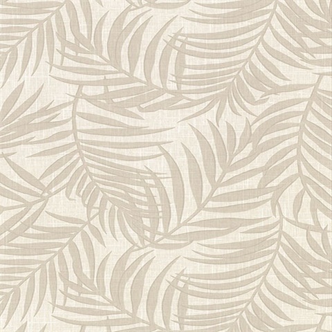 Lanai Mint Green Fronds Tropical Leaf Wallpaper