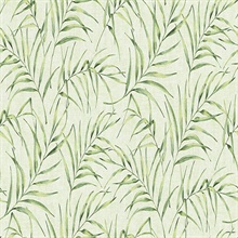 Lani Green Coastal Leaves Wallpaper