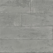 Lanier Grey Stone Plank Textured Wallpaper