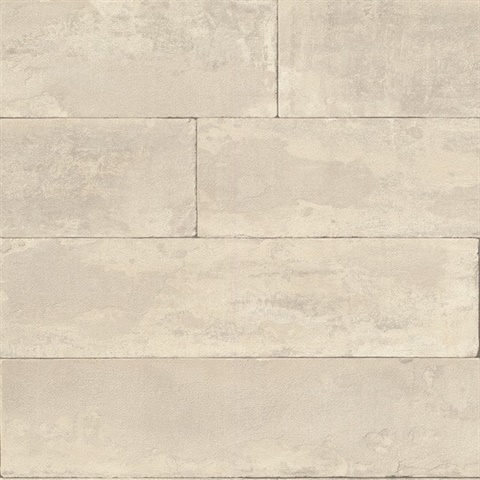 Lanier Neutral Stone Plank Textured Wallpaper