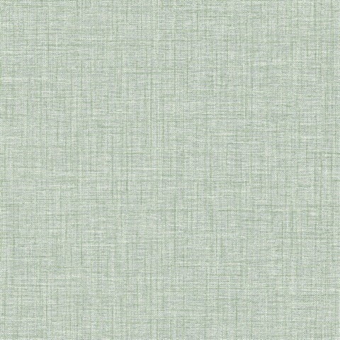Lanister Green Textured Linen Wallpaper