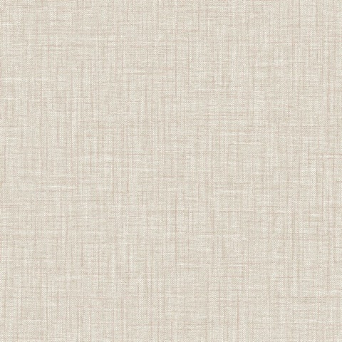 Lanister Taupe Textured Linen Wallpaper