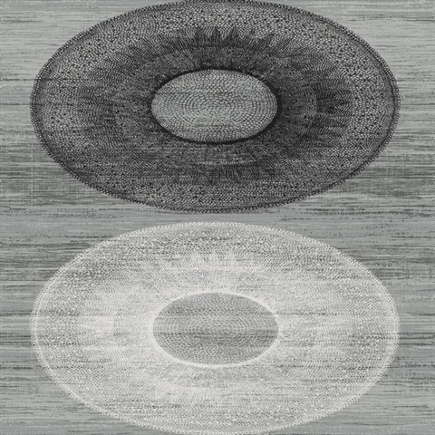 Large Circle Geometric Monochrome Peel and Stick Wallpaper
