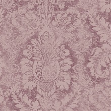 Large Damask Plum Wallpaper