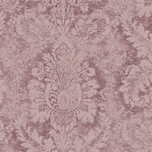 Large Damask Plum Wallpaper