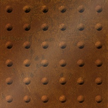 Large Rivet Ceiling Panels Aged Gold