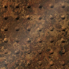 Large Rivet Ceiling Panels Bronze Patina