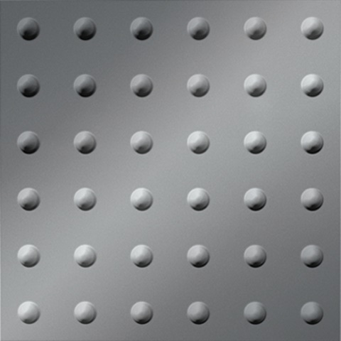 Large Rivet Ceiling Panels Metallic Silver