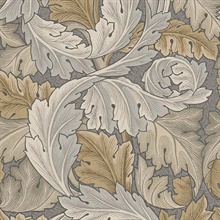 Large Victorian Acanthus Beige & Taupe Wallpaper
