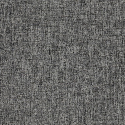 Larimore Charcoal Faux Fabric Wallpaper
