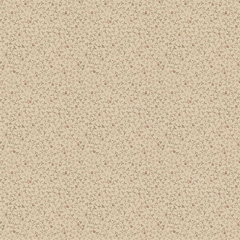 Lark Beige Botanical Wallpaper