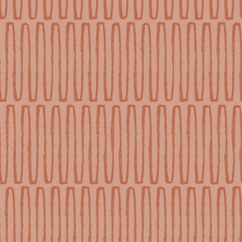 Lars Coral Retro Distressed Wave  Wallpaper