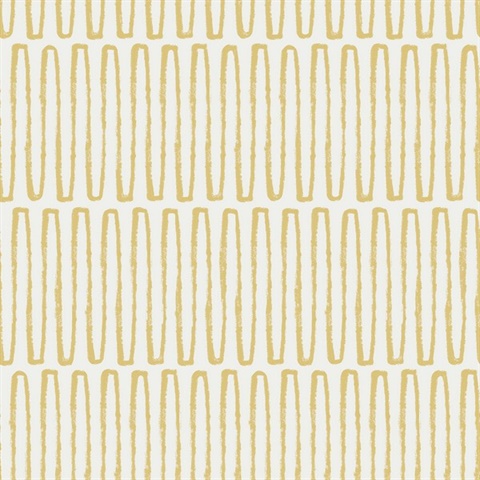 Lars Mustard Retro Distressed Wave  Wallpaper