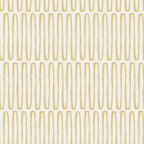 Lars Mustard Retro Distressed Wave  Wallpaper