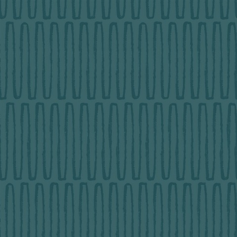 Lars Teal Retro Distressed Wave  Wallpaper