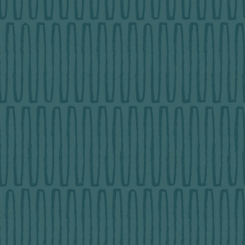 Lars Teal Retro Distressed Wave  Wallpaper