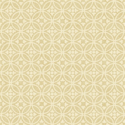 Larsson Gold Textured Ogee Wallpaper